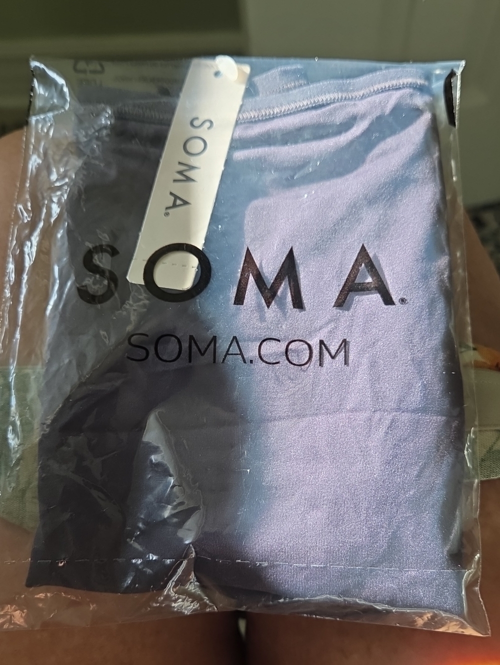 Soma Vanishing Edge Micro High Leg Briefs in Gray Ink Print